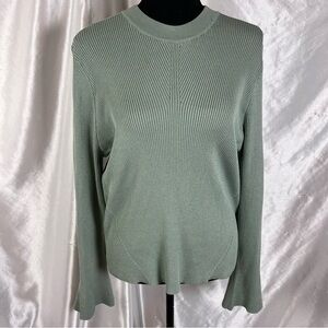 Future Collective Mint Green Crew Neck Flare Sleeve Sweater Trendy Plus Size XXL